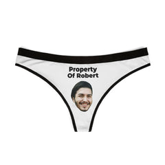 Custom Face Thongs Property Of Name