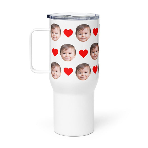 Custom Face Travel Mug With Handle