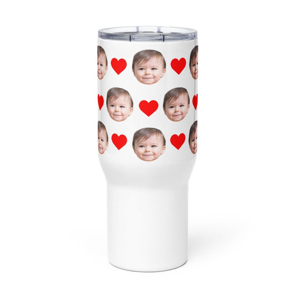 Custom Face Travel Mug With Handle
