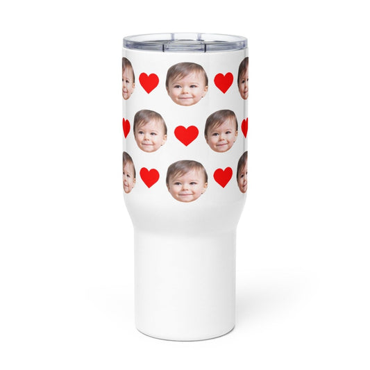 Custom Face Travel Mug With Handle