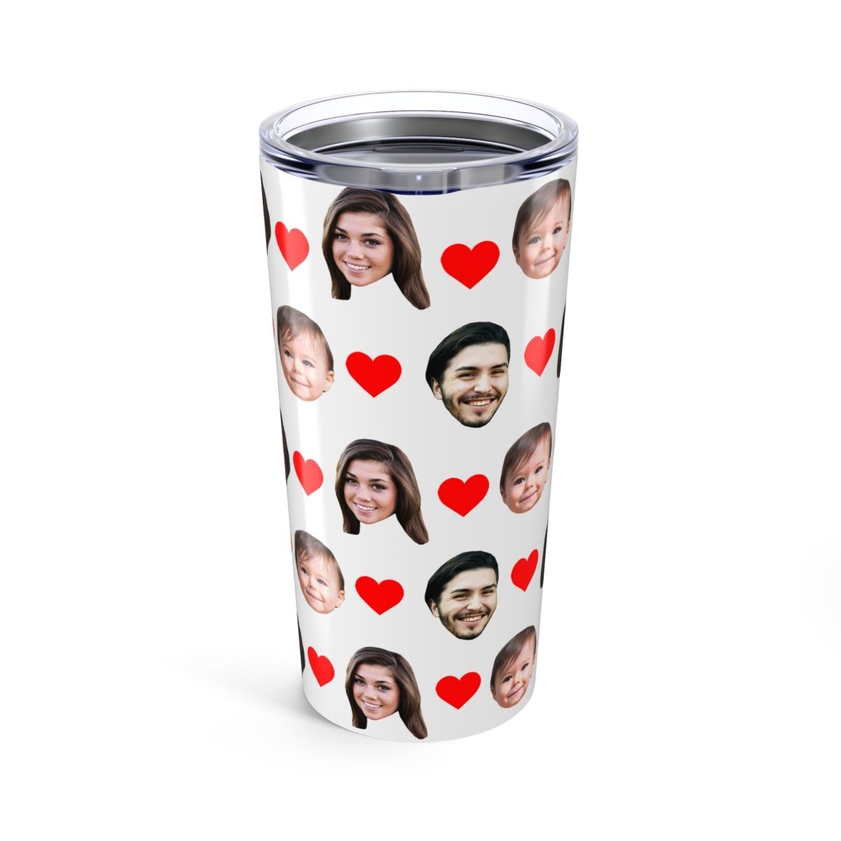 Custom Face Tumbler With Hearts Secondary image