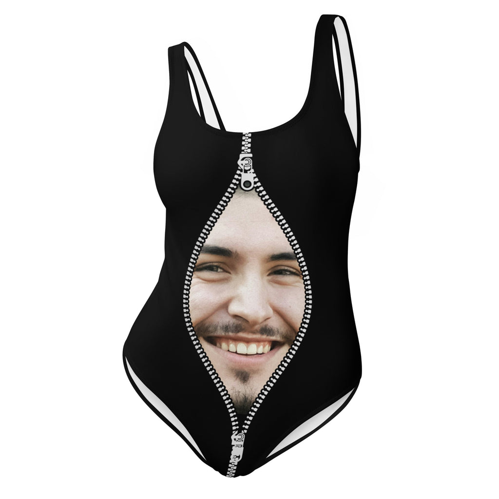 Custom Face Zipper Swimsuit