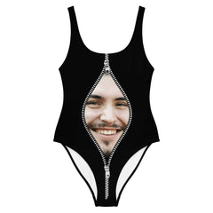 Custom Face Zipper Swimsuit