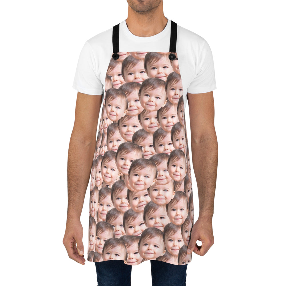 Custom Baby Faces Apron Personalized Photo Kitchen Apron Parents