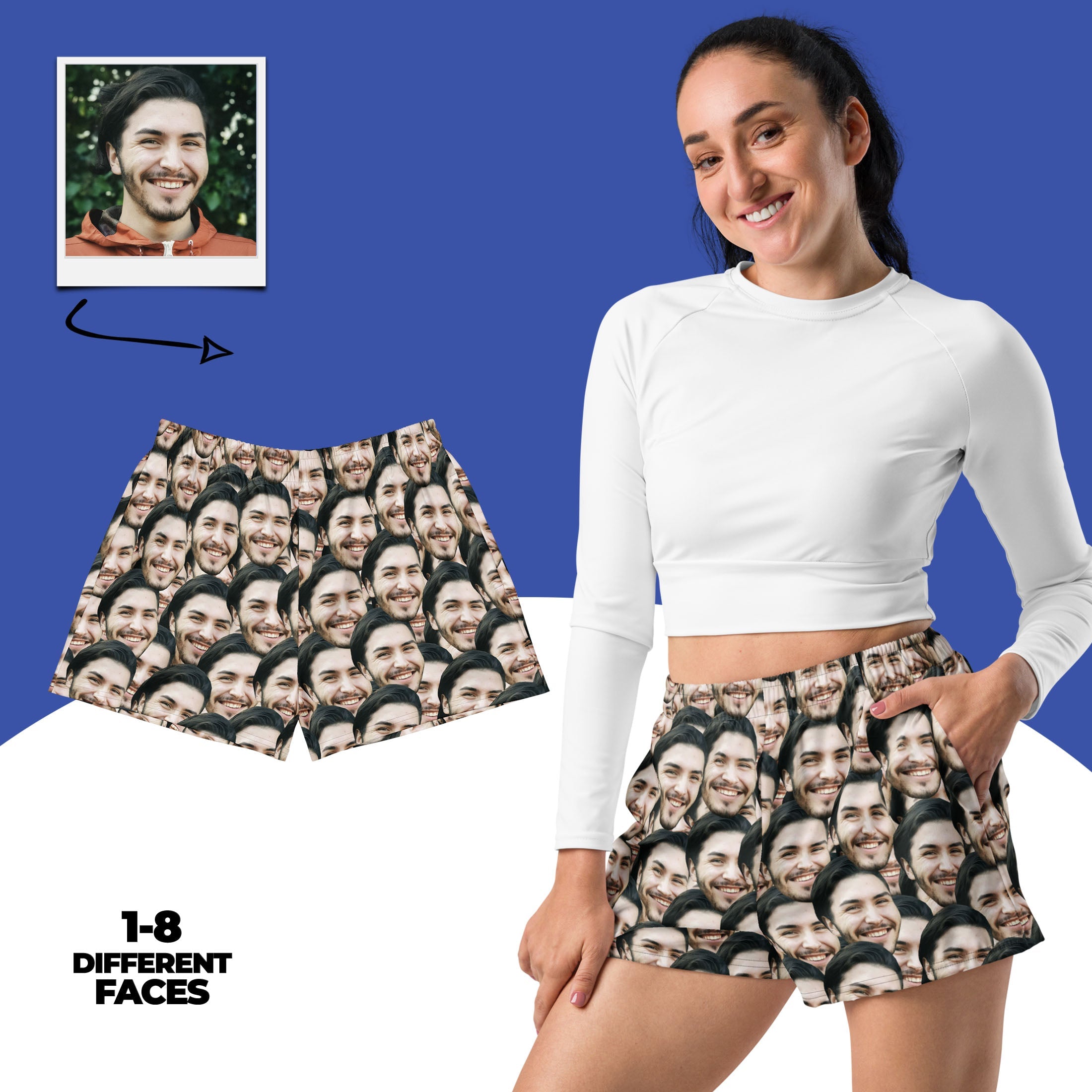 Custom Faces Women's Athletic Shorts Main image