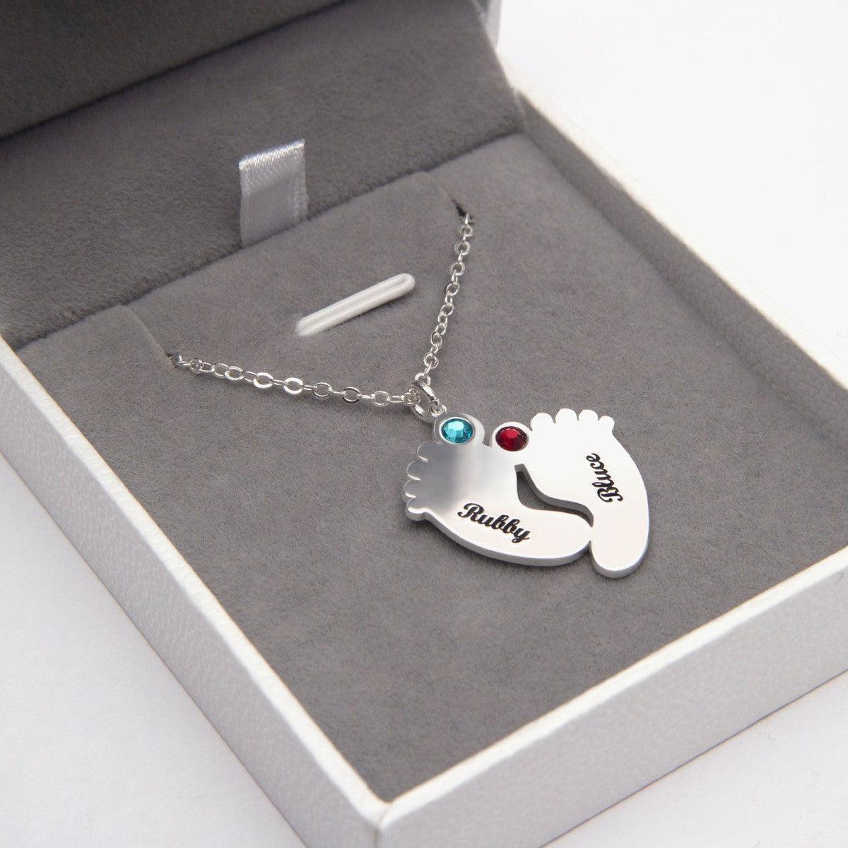 Custom Footprint Necklace Secondary image
