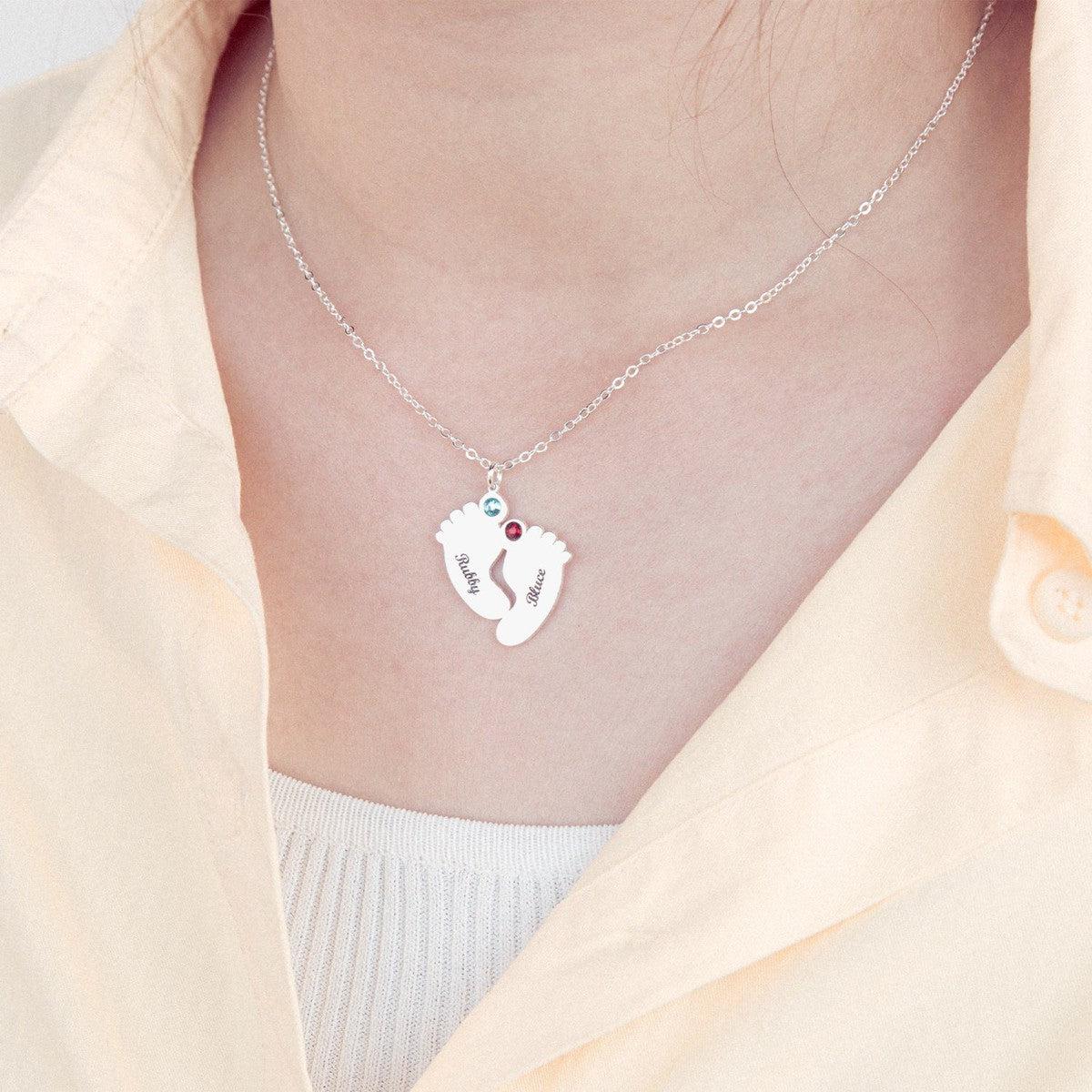 Custom Footprint Necklace