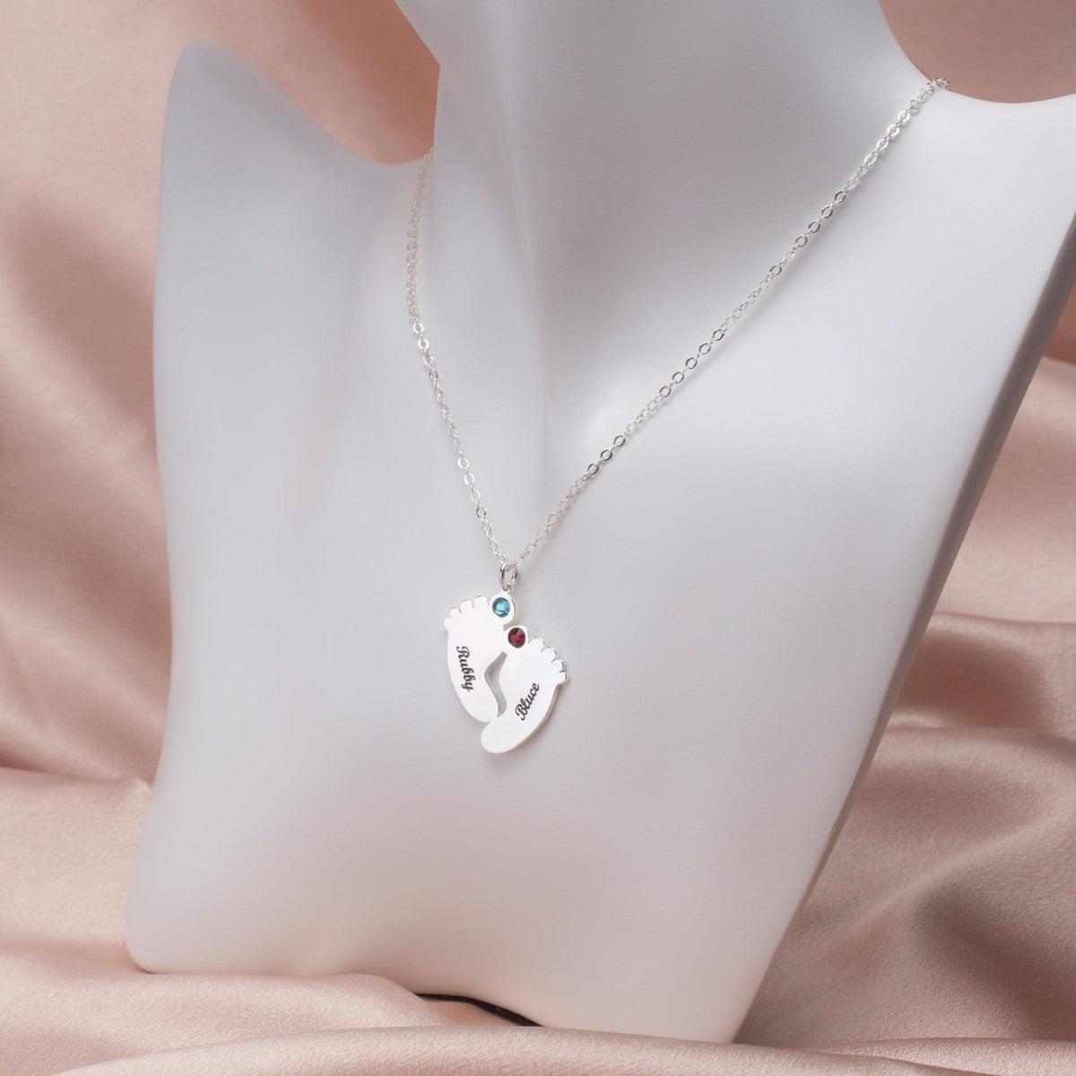 Custom Footprint Necklace