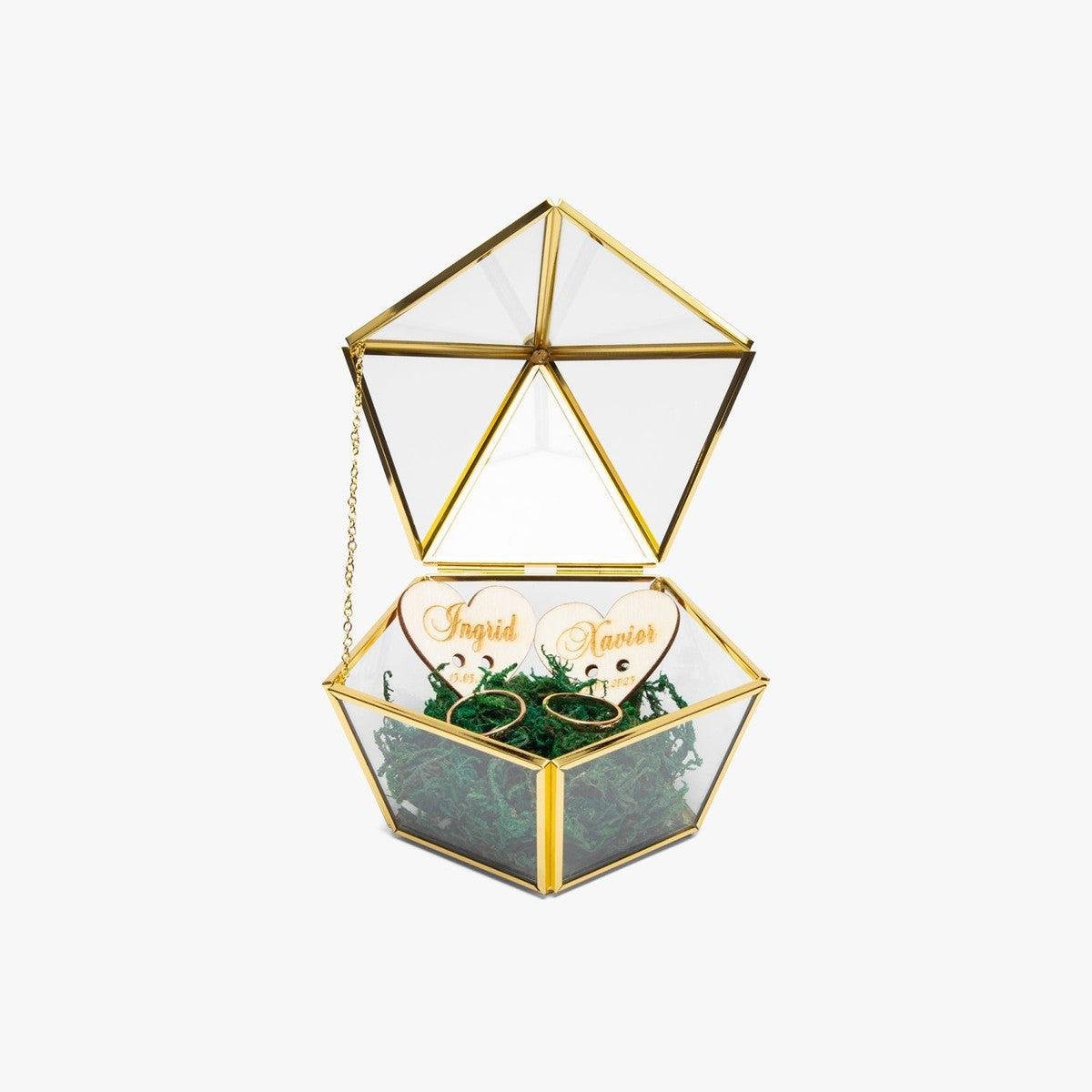 Custom Geometric Pentagon Ring Box Main image