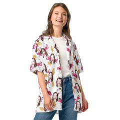 Custom Hawaiian Shirt Flamingo All Over Print Faces Shirt