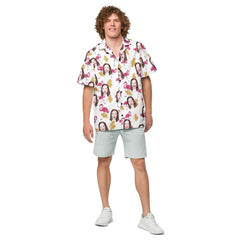 Custom Hawaiian Shirt Flamingo All Over Print Faces Shirt