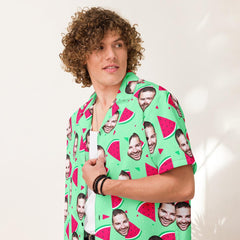 Custom Hawaiian Shirt Watermelon All Over Print Faces Shirt