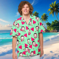 Custom Hawaiian Shirt Watermelon All Over Print Faces Shirt
