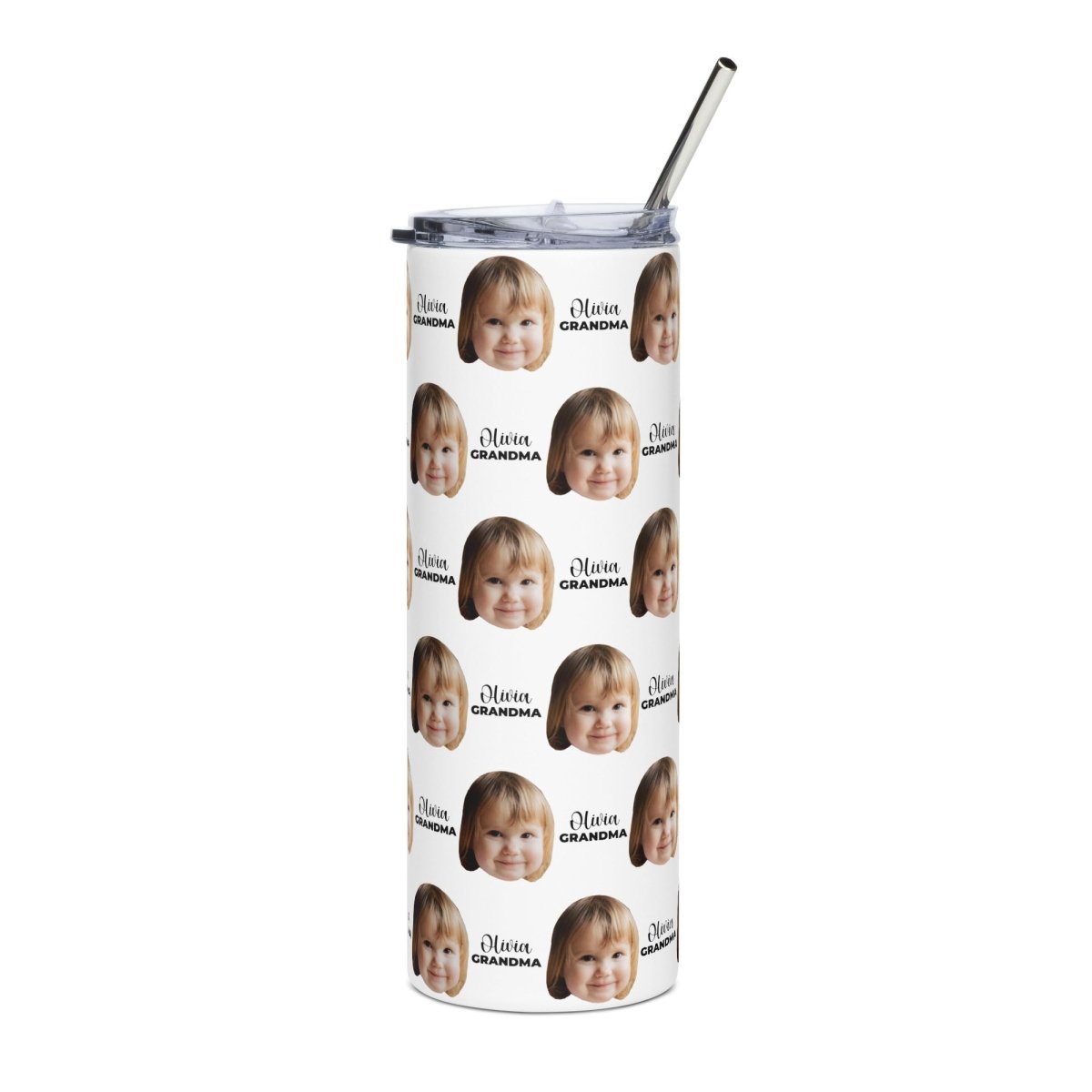 Custom Kid Face Tumbler With Text Secondary image