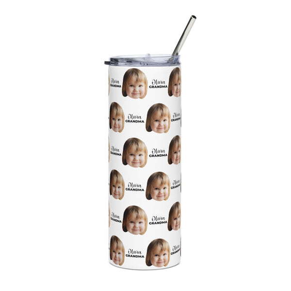 Custom Kid Face Tumbler With Text