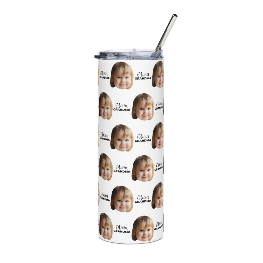 Custom Kid Face Tumbler With Text