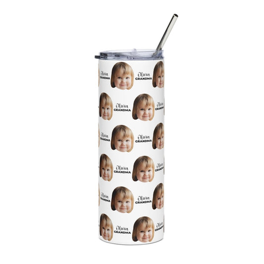Custom Kid Face Tumbler With Text