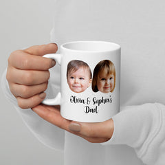 Custom Kids Names Dad Mug With Photo