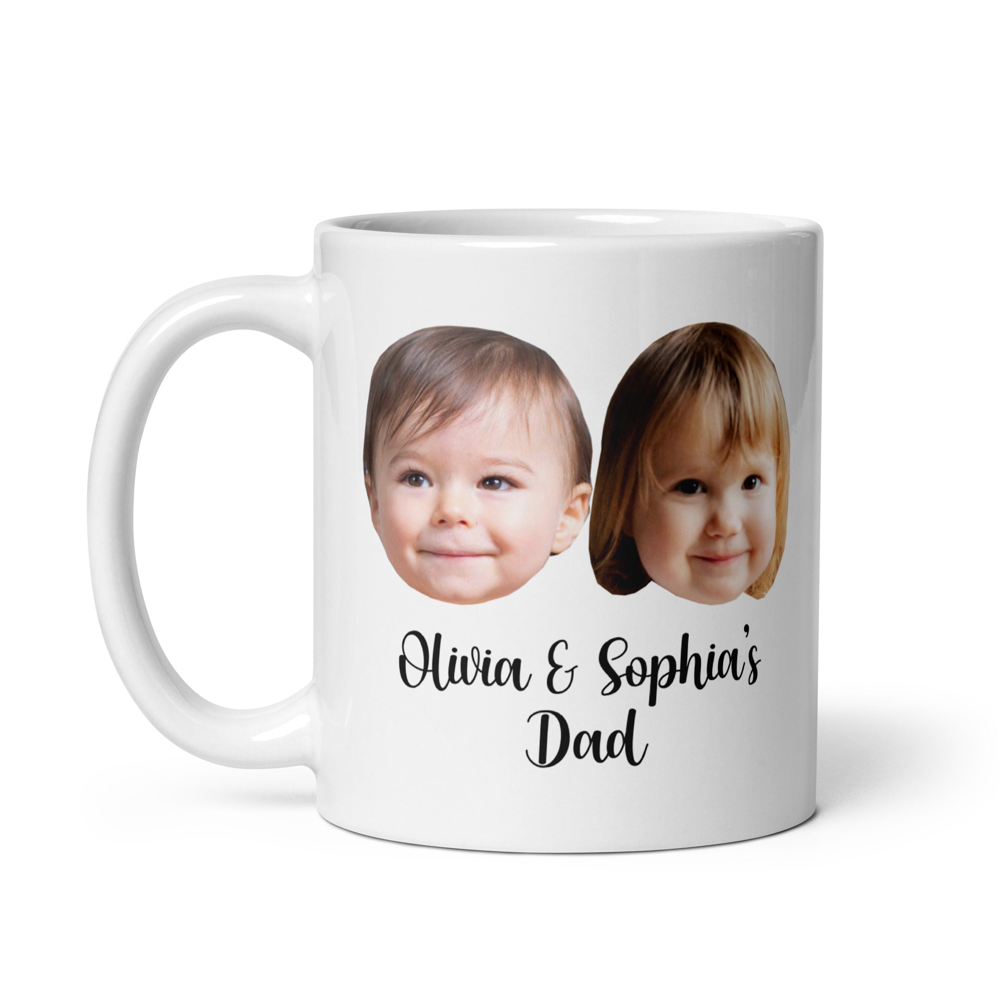 Custom Kids Names Dad Mug With Photo