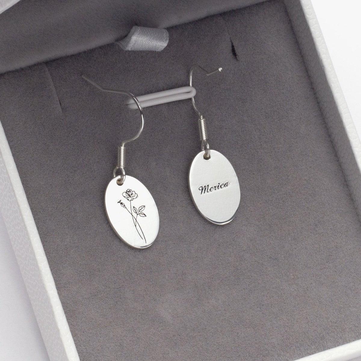 Custom Minimalist Rose Earrings Secondary image