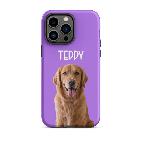 Custom Pet Photo Tough Phone Case With Name