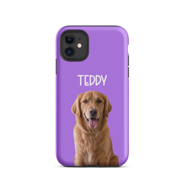Custom Pet Photo Tough Phone Case With Name
