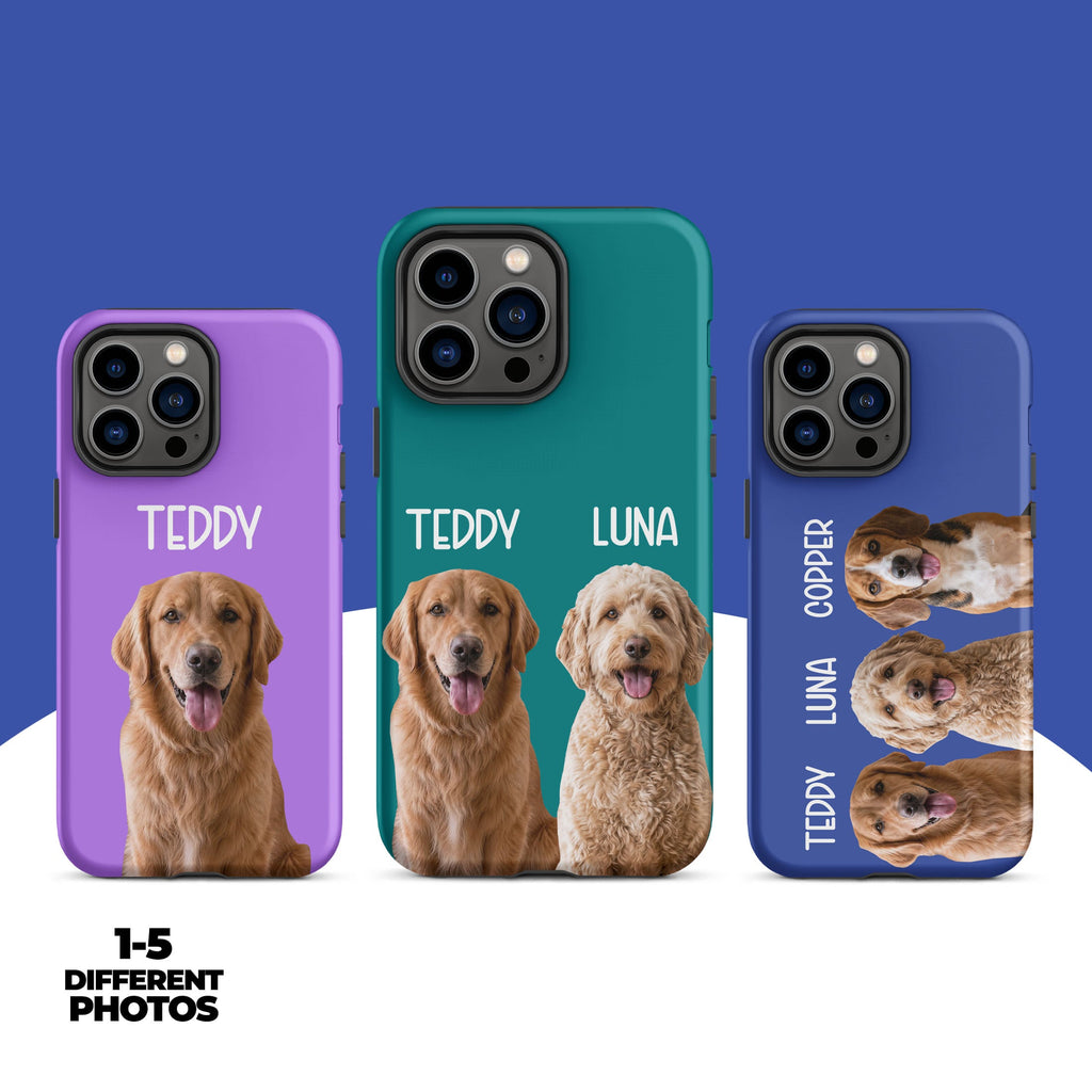 Custom Pet Photo Tough Phone Case With Name