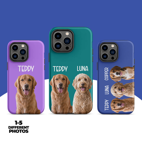 Custom Pet Photo Tough Phone Case With Name