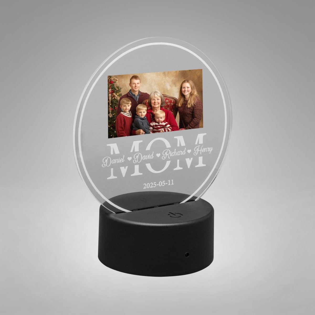 Custom Mom Photo Acrylic Gift With Kids Names Secondary image