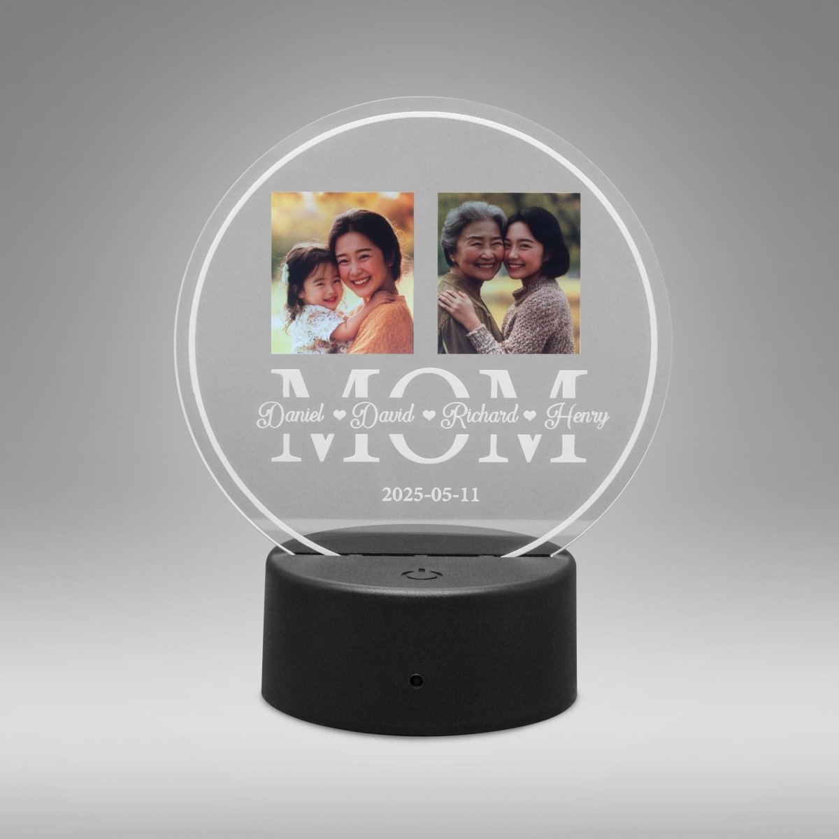 Custom Mom Photo Acrylic Gift With Kids Names Main image