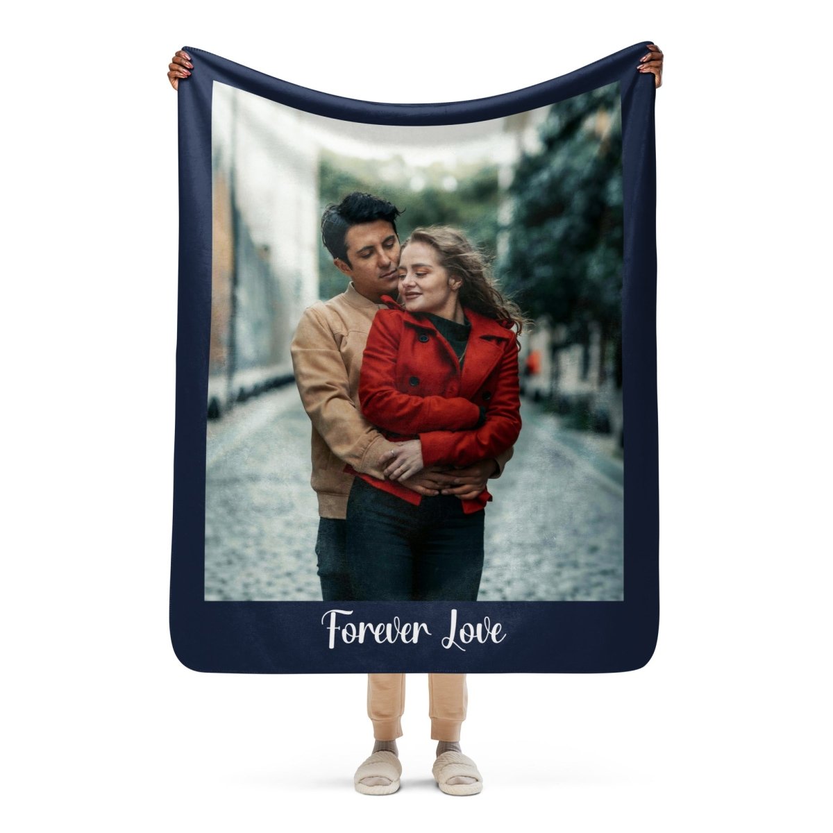 Custom Photo Blanket With Text