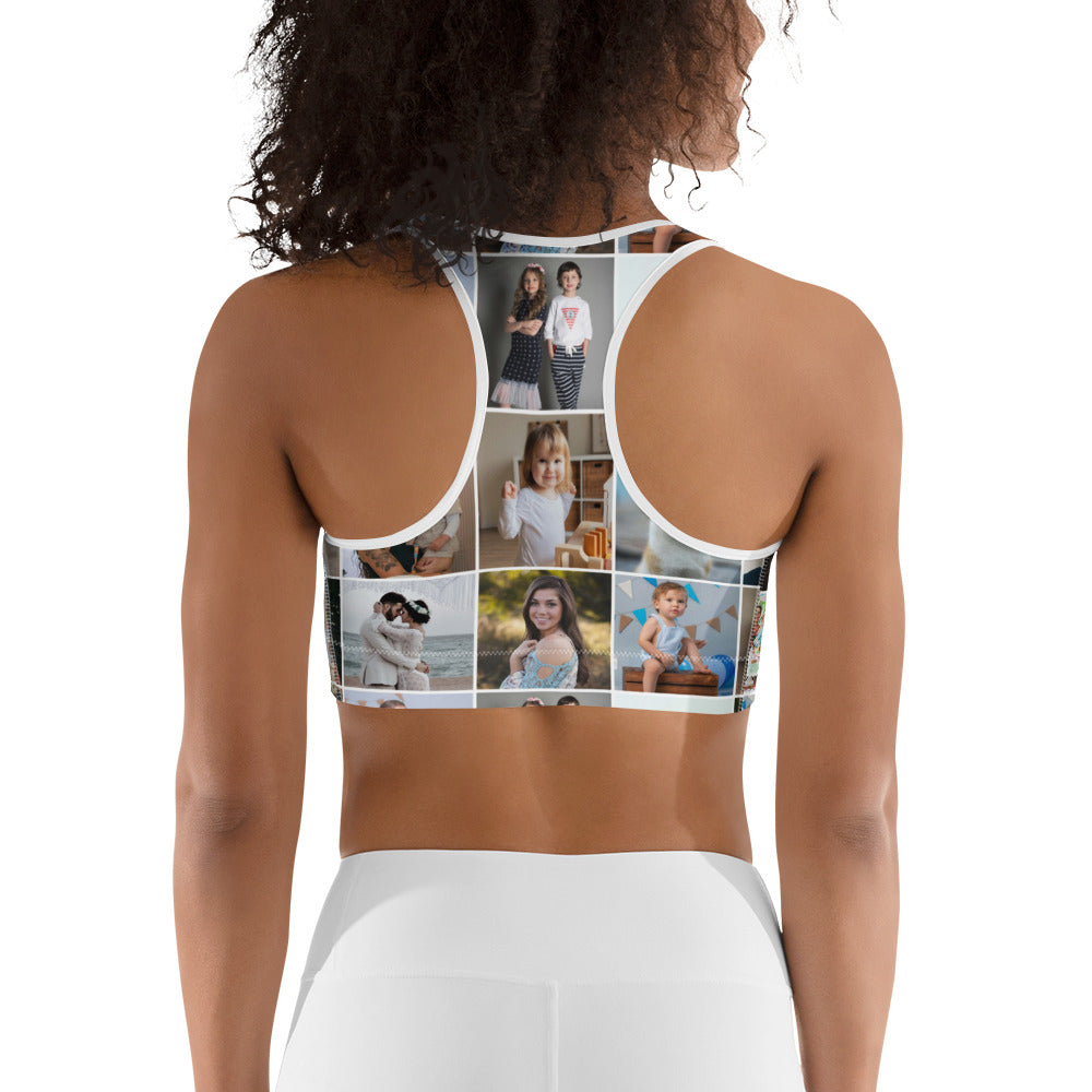 Custom Photo Collage Sports Bra