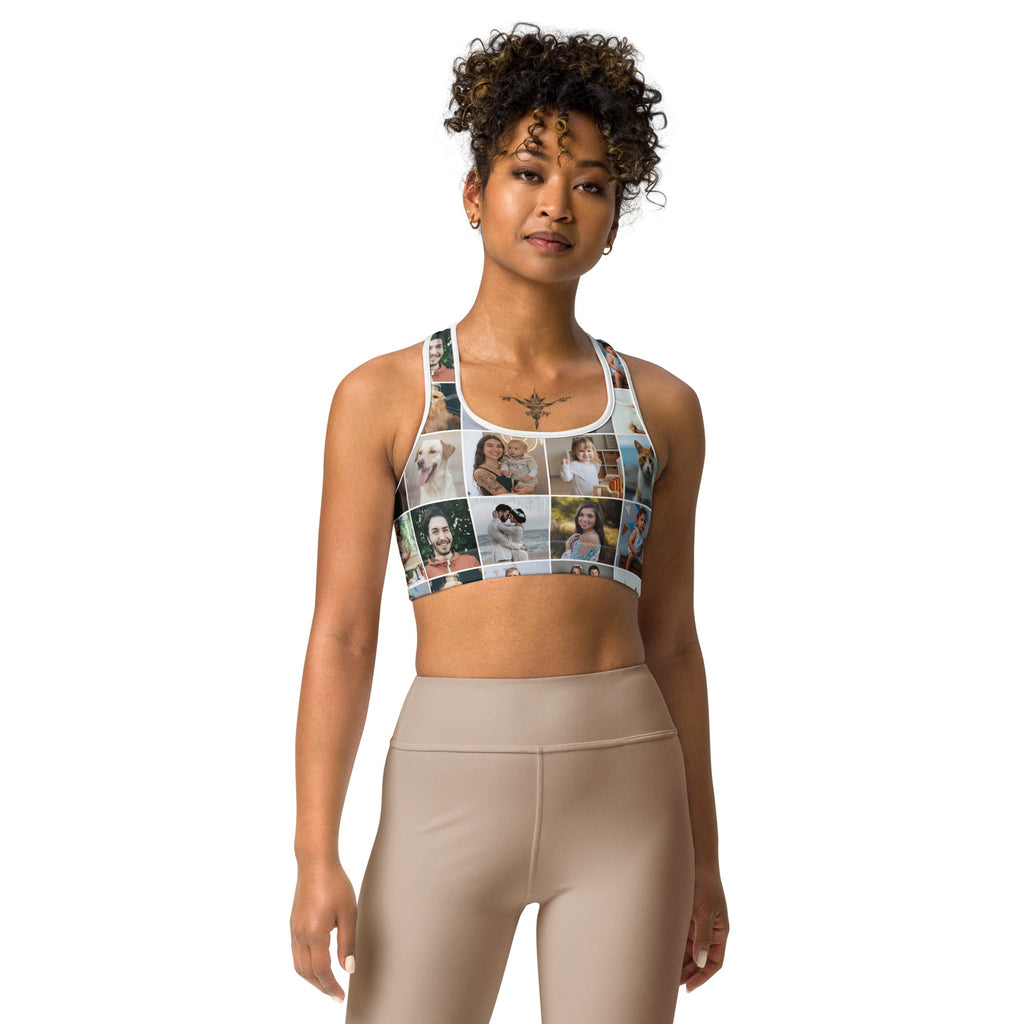 Custom Photo Collage Sports Bra