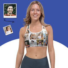 Custom Photo Collage Sports Bra