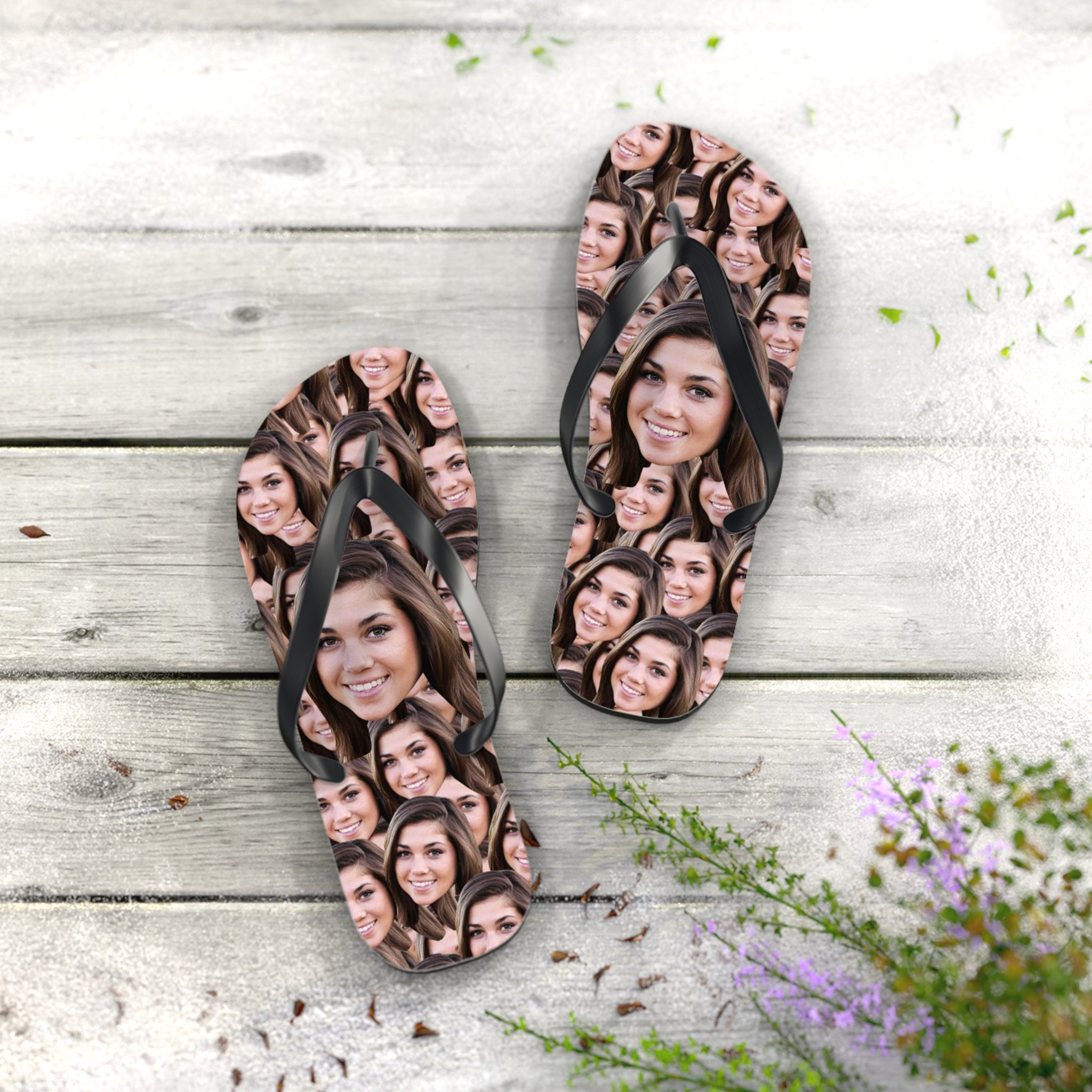 Custom Photo Face Flip Flops