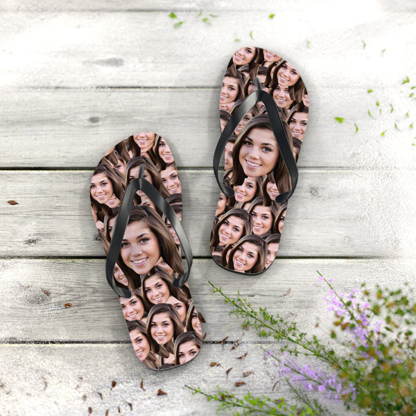 Custom Photo Face Flip Flops