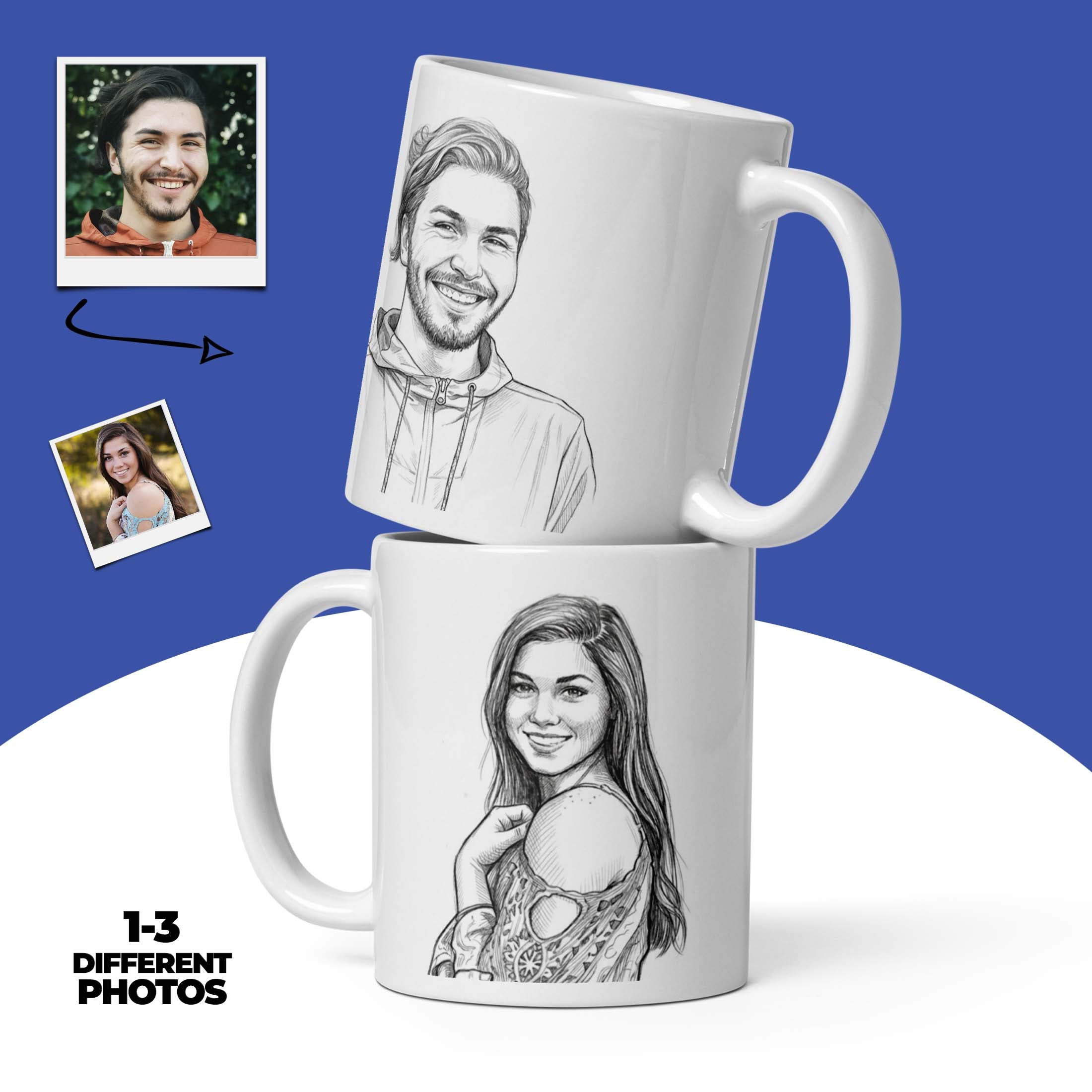 Custom Photo Sketch Mug Main image