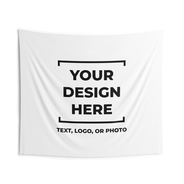 Custom Tapestry Photo Logo Text