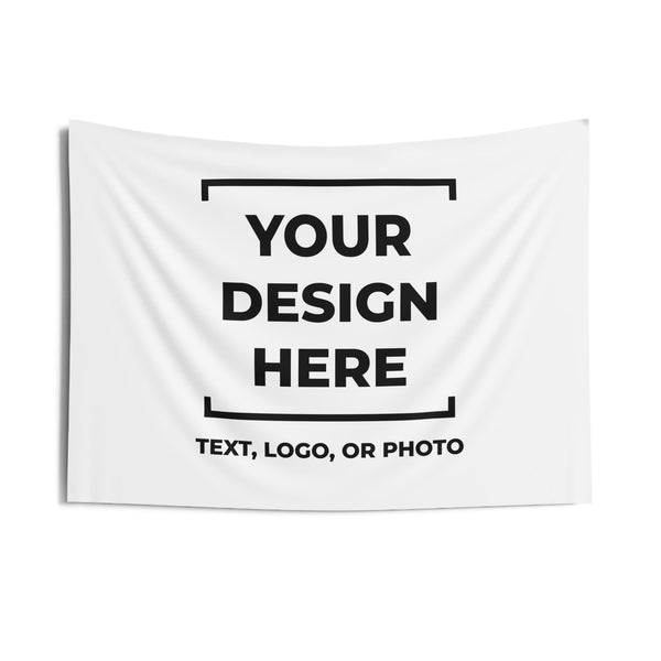 Custom Tapestry Photo Logo Text
