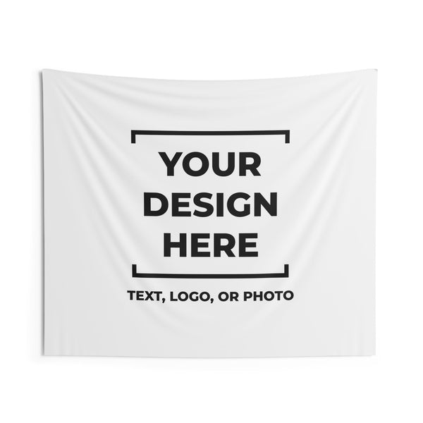 Custom Tapestry Photo Logo Text