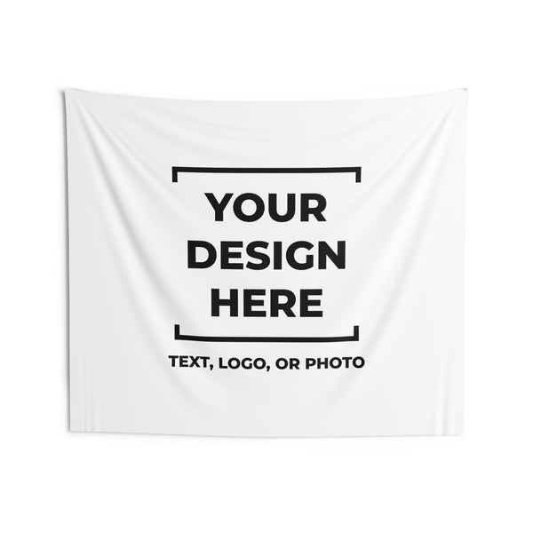 Custom Tapestry Photo Logo Text