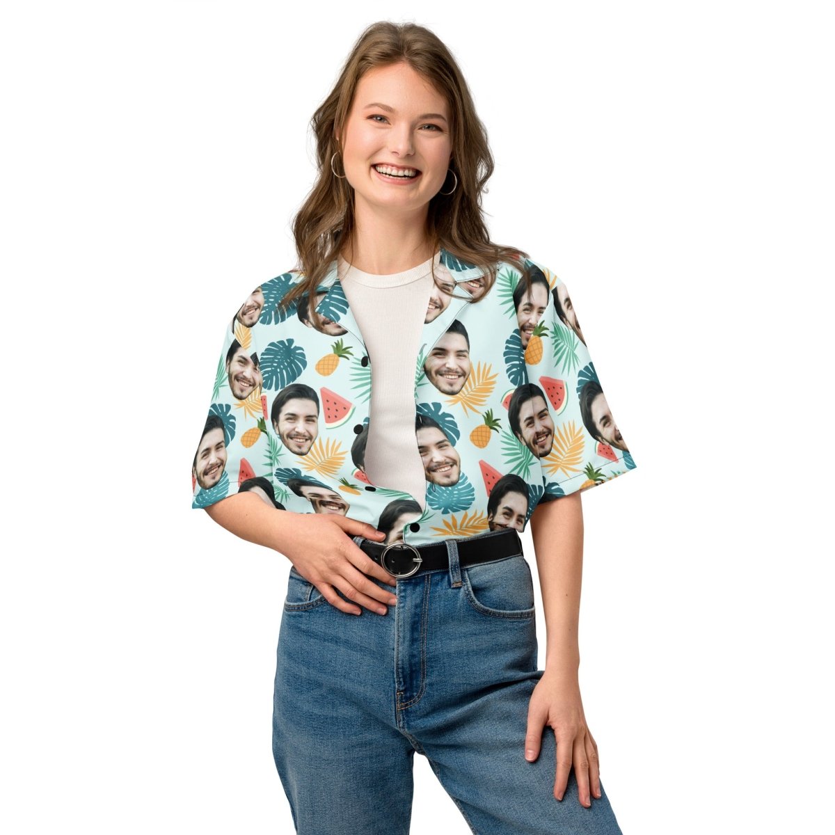 Personalized Tropical Hawaiian Shirt With Your Face Secondary image