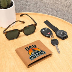 Dad A Guide To Life's Adventure Leather Wallet