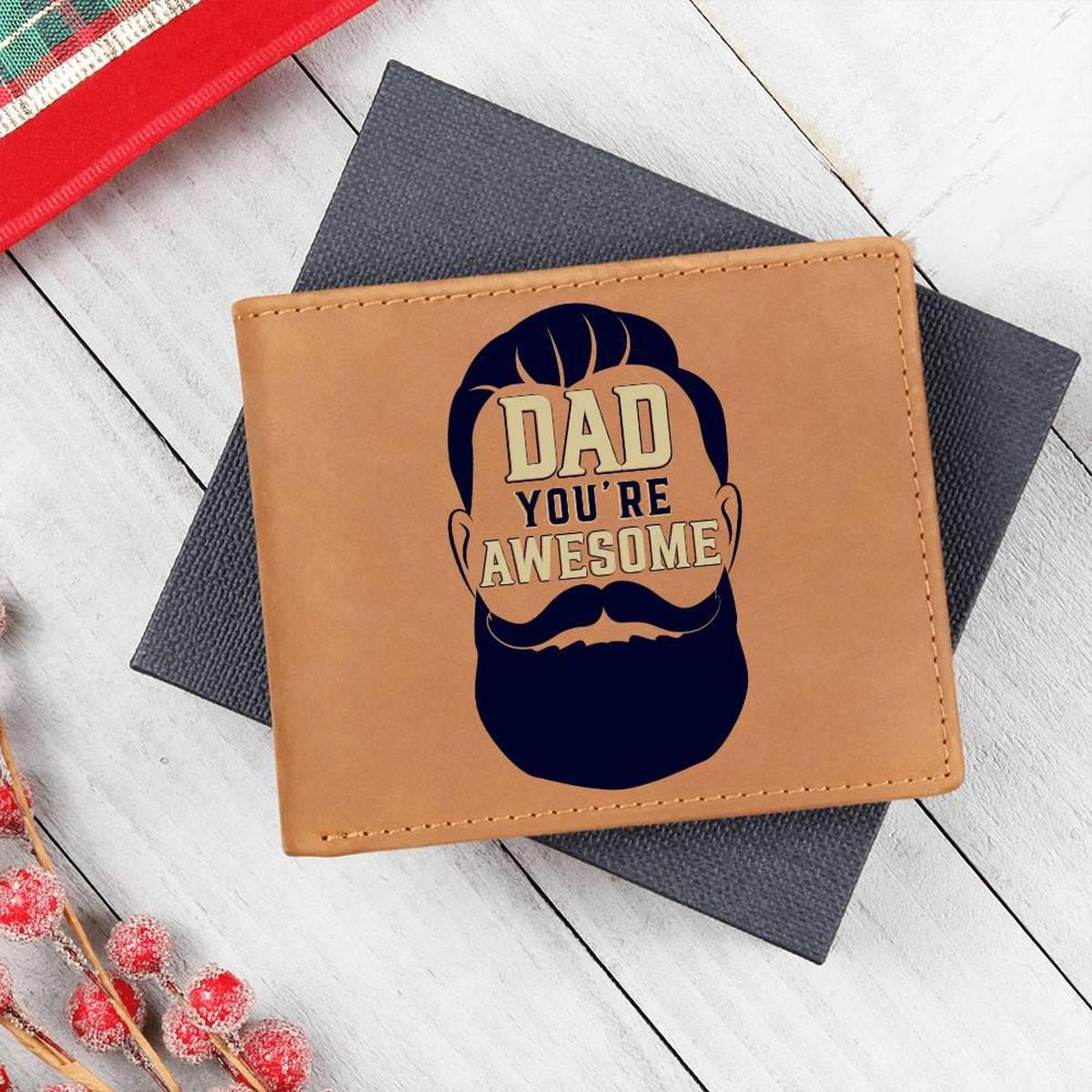 Dad You Are Awesome Leather Wallet Secondary image
