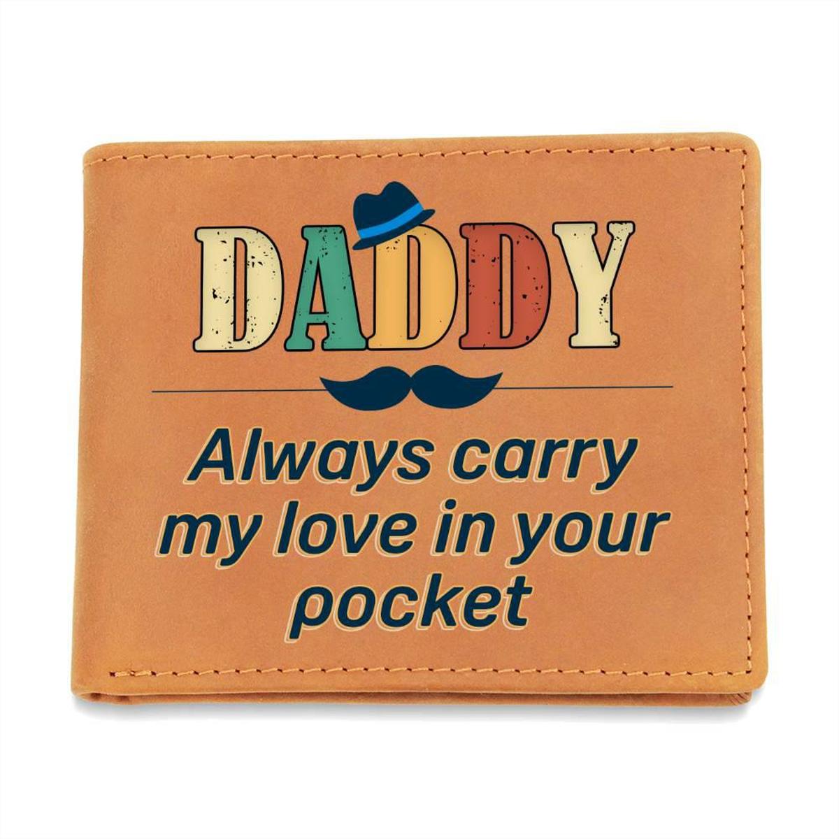 Daddy Always Carry My Love In Your Pocket Leather Wallet Main image