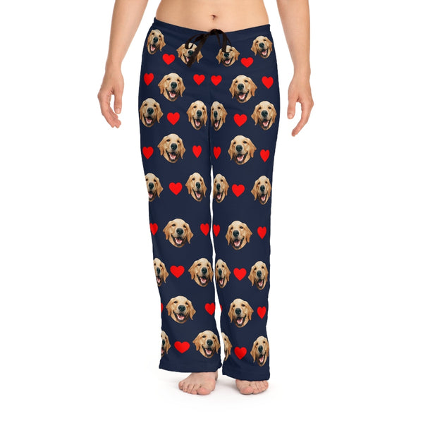 Custom Dog Face Pajama With Hearts