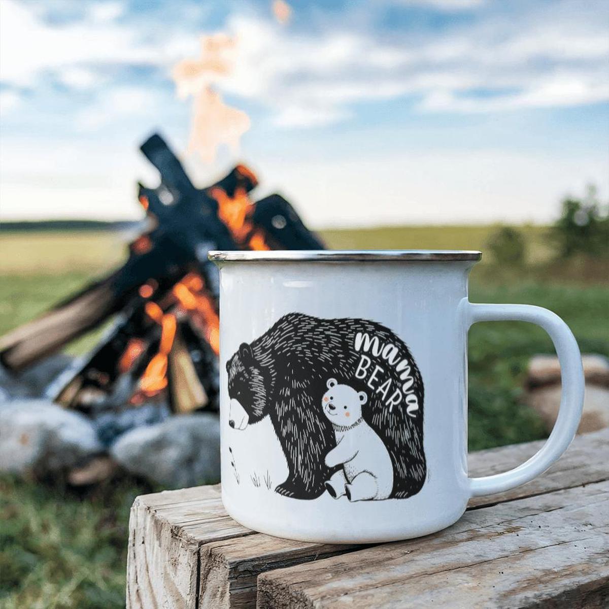 Enamel Camping Mug Mama Bear Secondary image