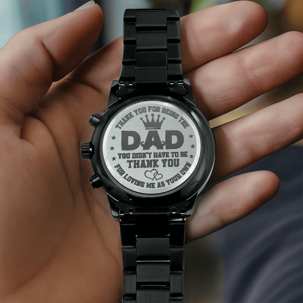 Engraved Stepdad Watch Thank You For Being My Dad