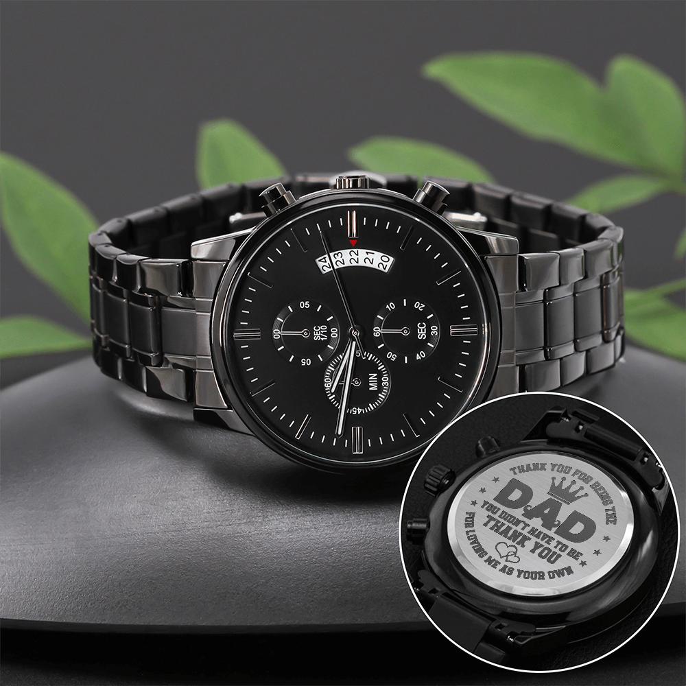 Engraved Stepdad Watch Thank You For Being My Dad