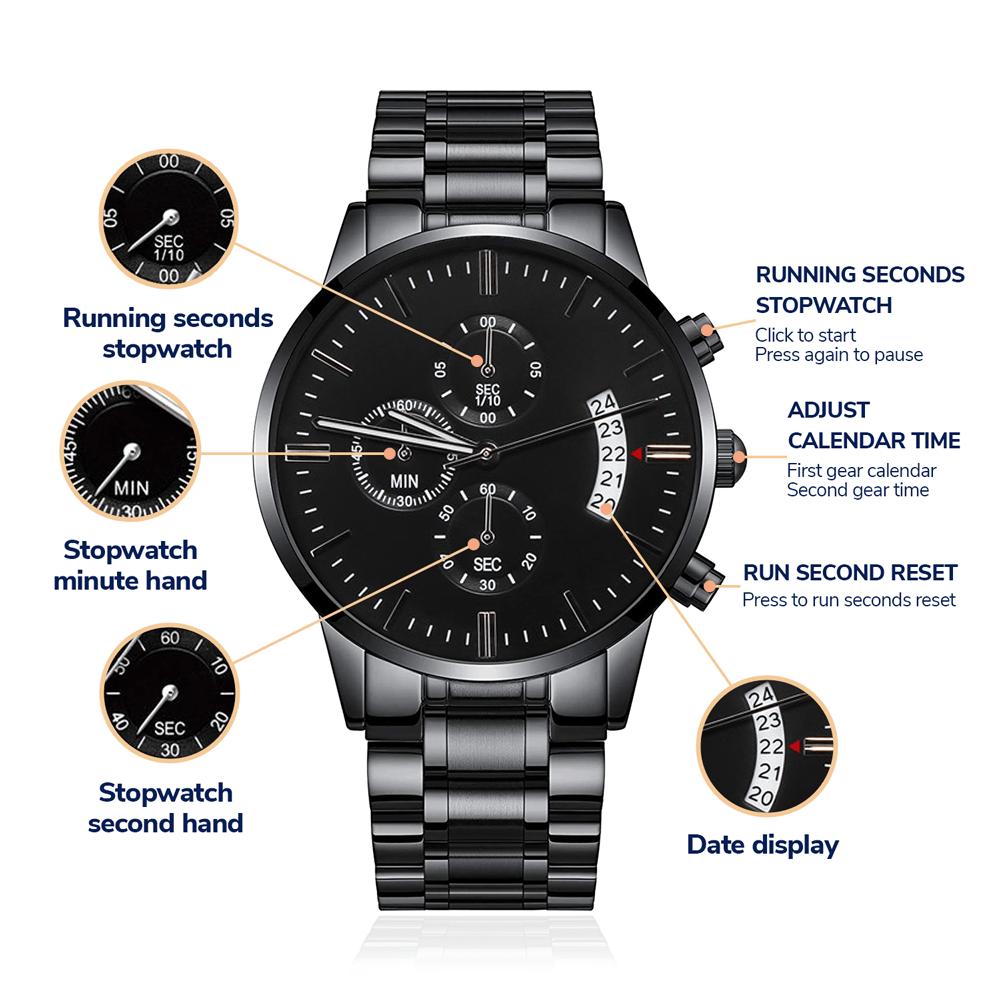 Engraved Stepdad Watch Thank You For Being My Dad